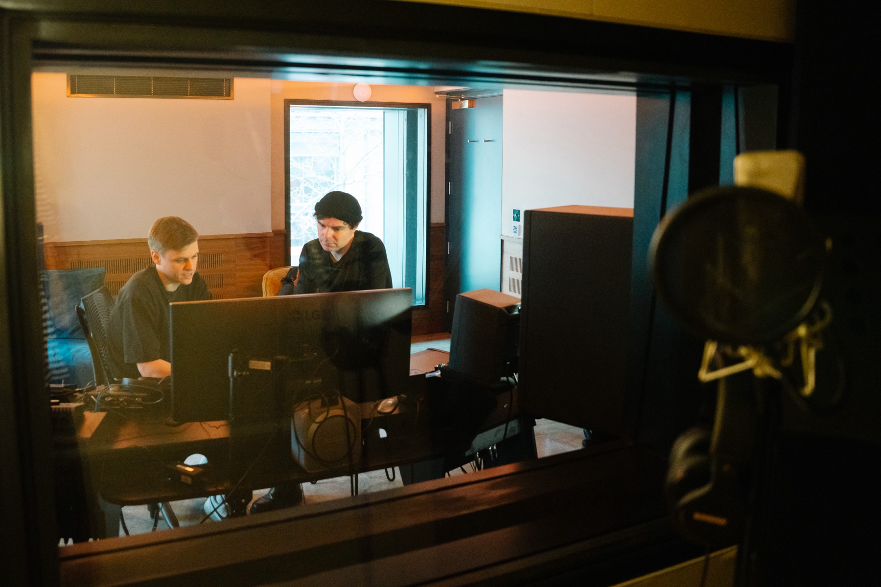 Gauthier and Stephen at work in the studio